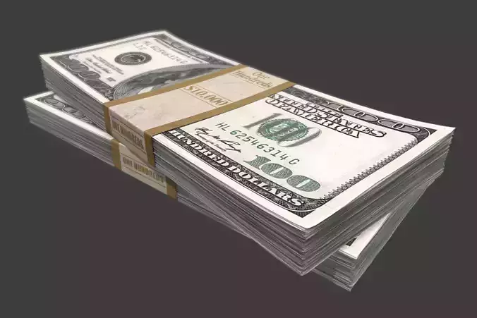 Dollar Stack 3D model