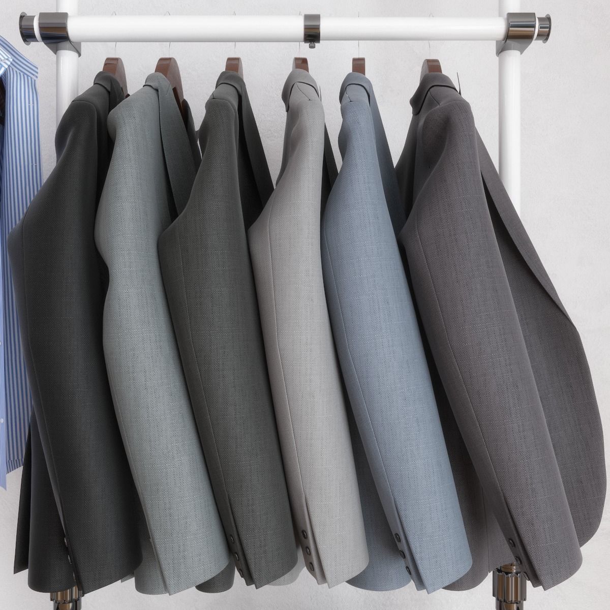 Male wardrobe 3D model_0