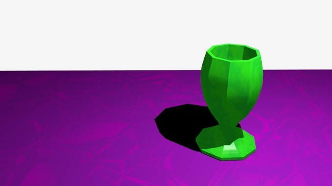 Ceramics porcelain goblet 3D print model