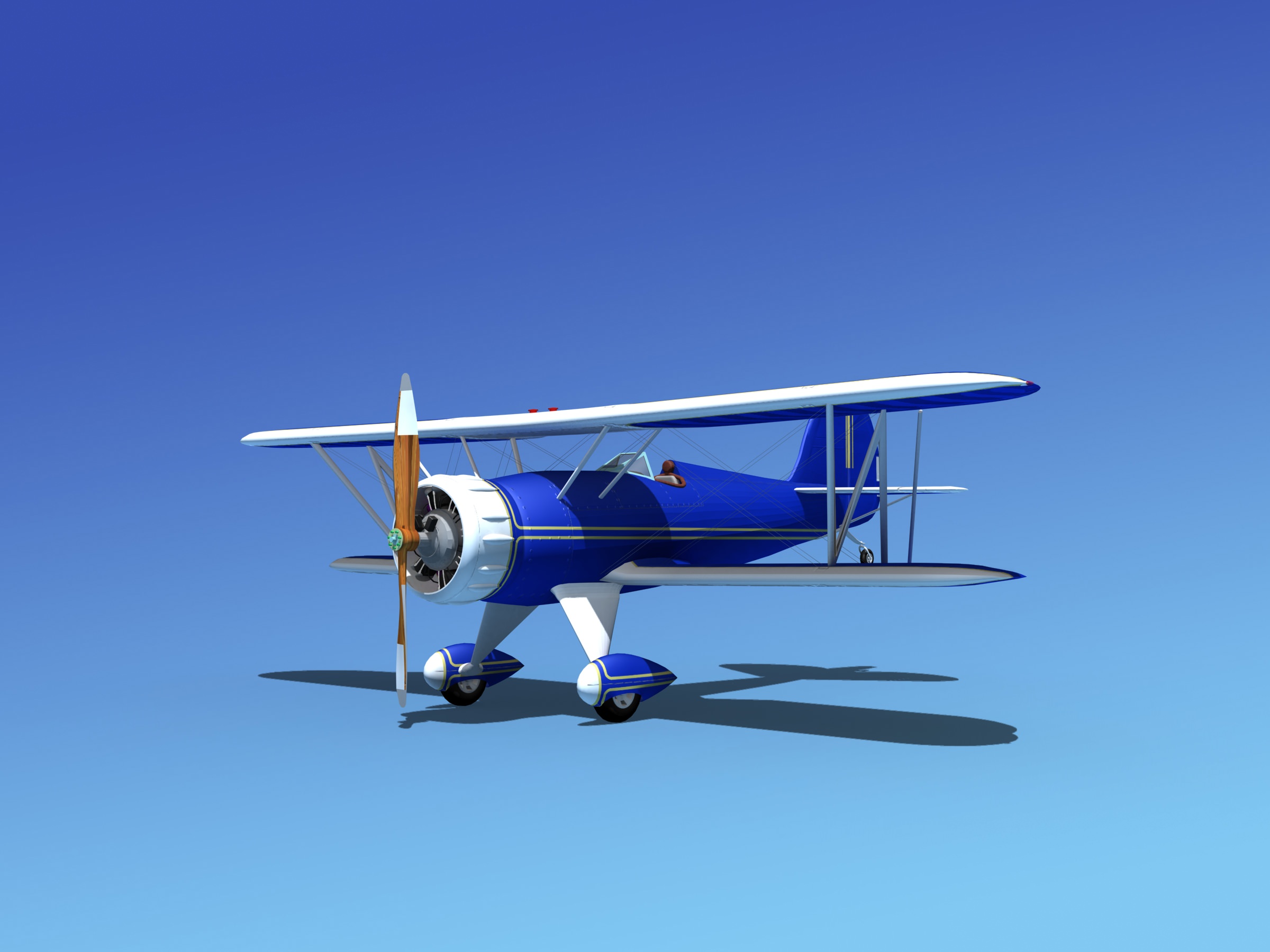 Waco YMF-5 V09 3D model_1