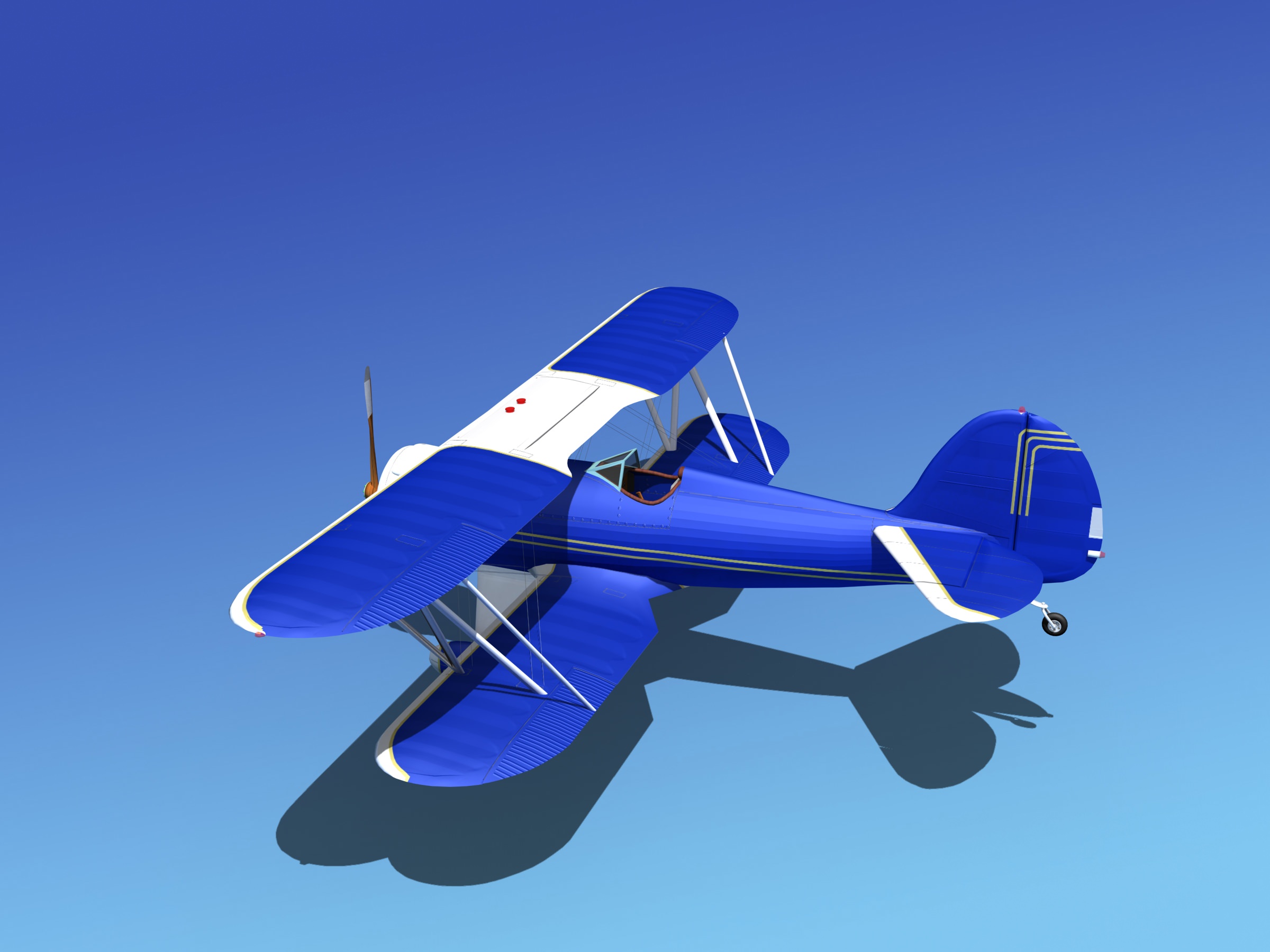 Waco YMF-5 V09 3D model_9