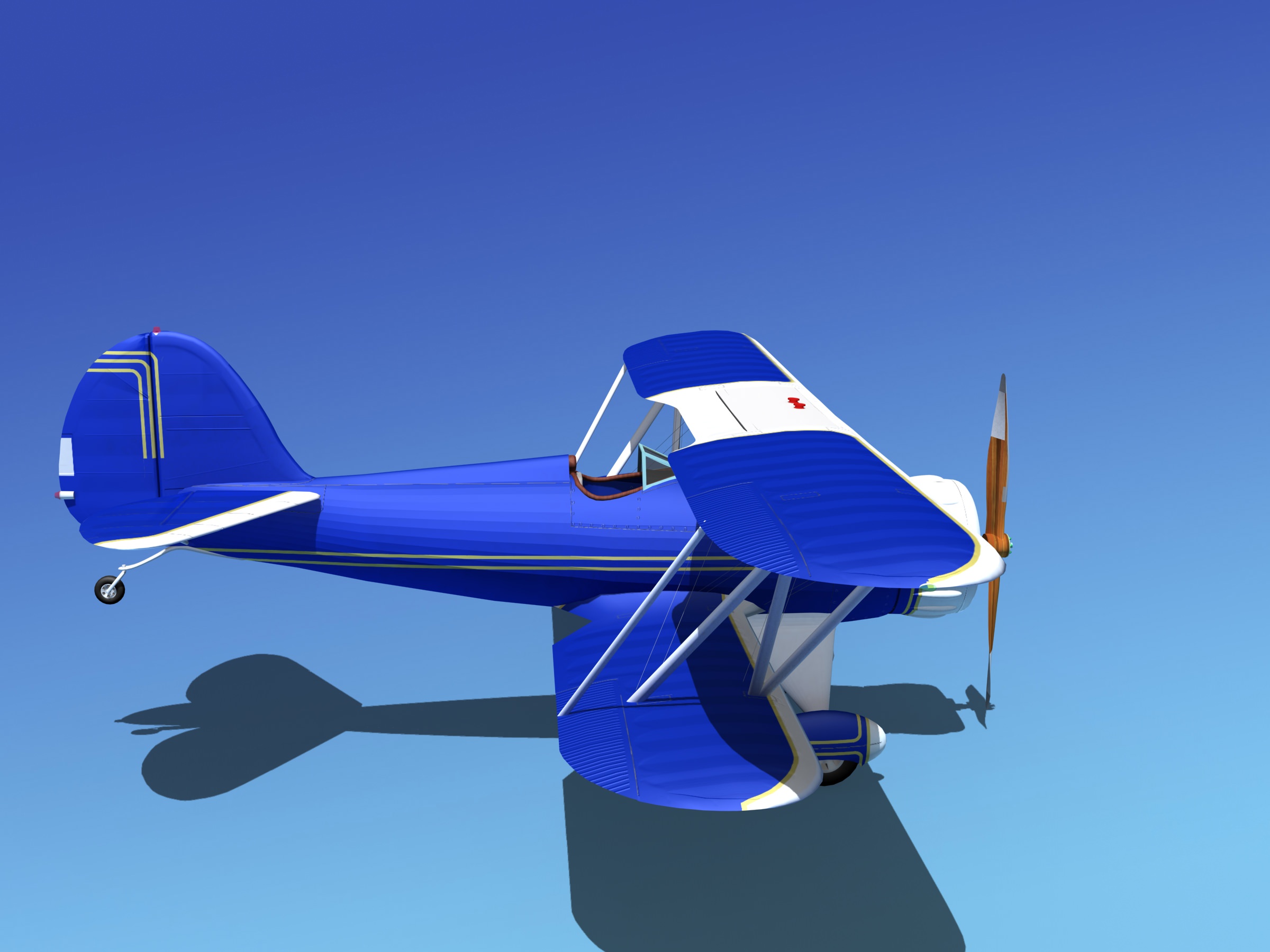 Waco YMF-5 V09 3D model_5