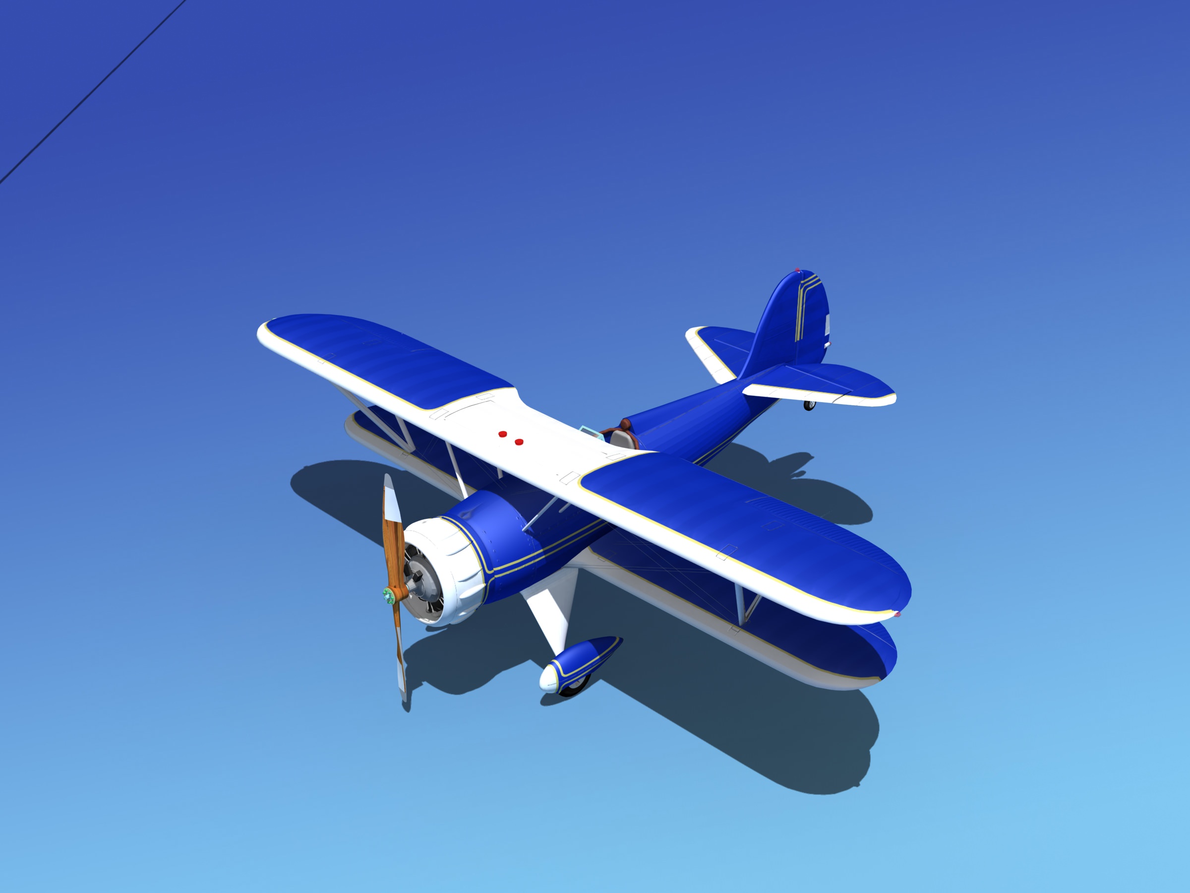 Waco YMF-5 V09 3D model_12