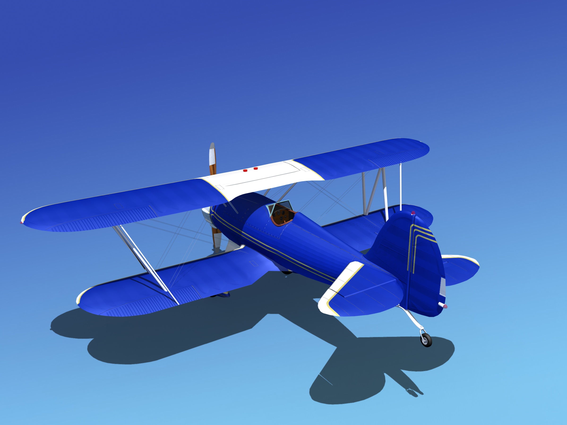 Waco YMF-5 V09 3D model_7