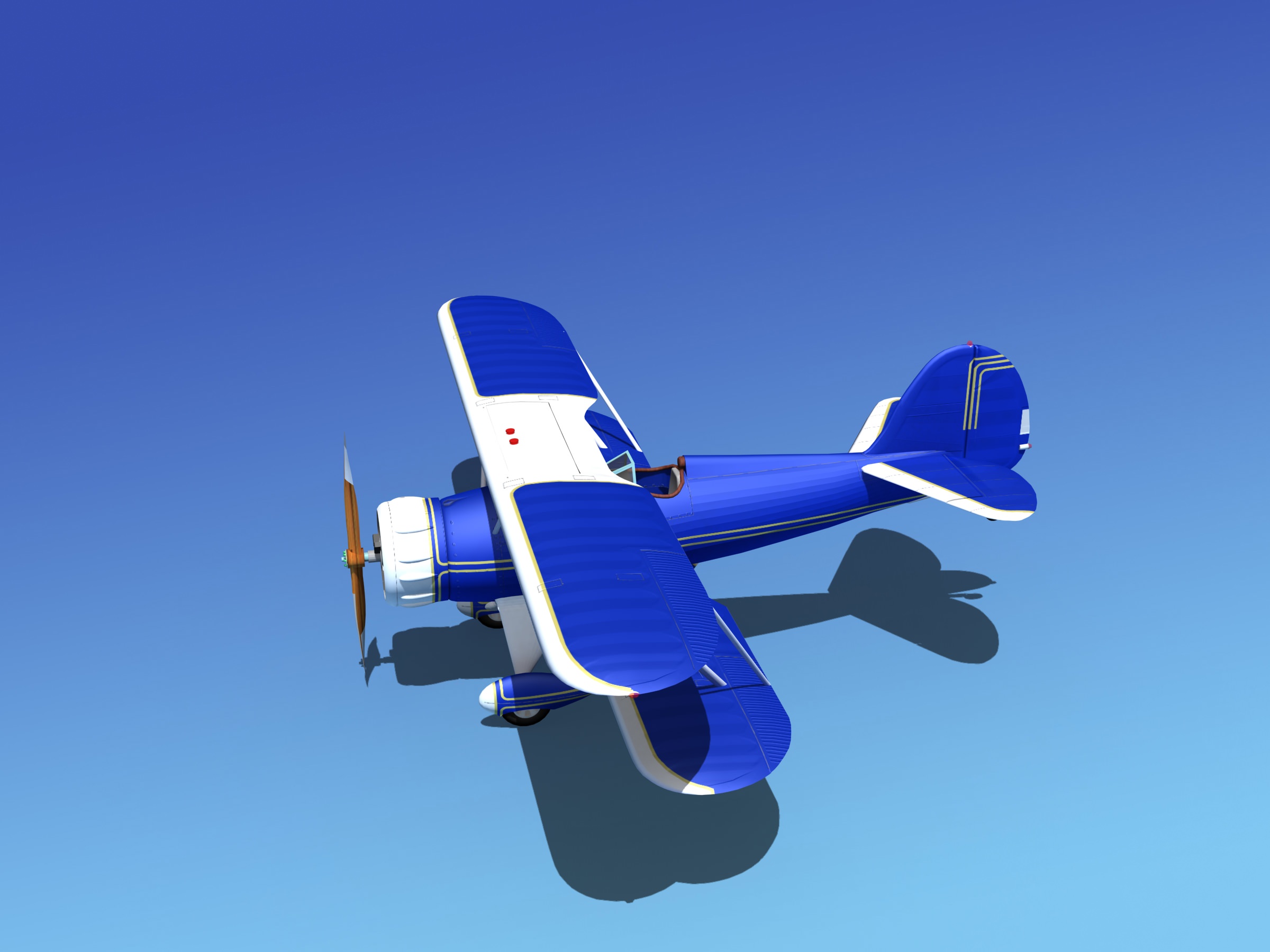 Waco YMF-5 V09 3D model_11