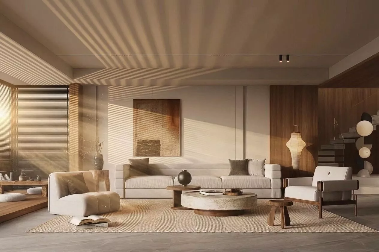 Living Room SketchUp Scene Low-poly 3D model