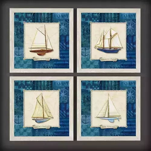 Picture Frames Low-poly 3D model