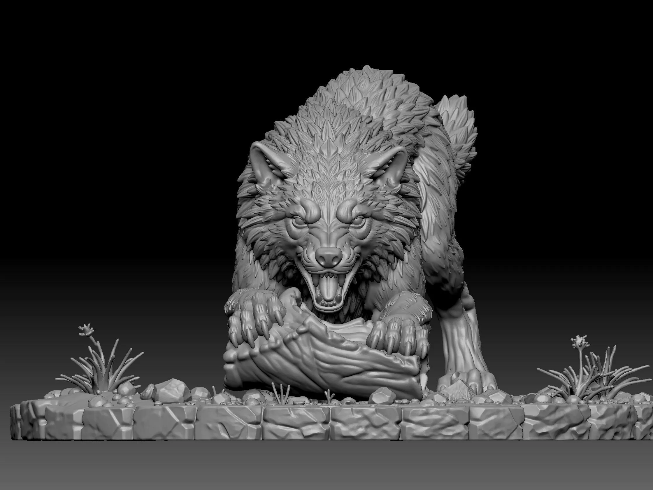 Dire Wolf featurin 3D print model