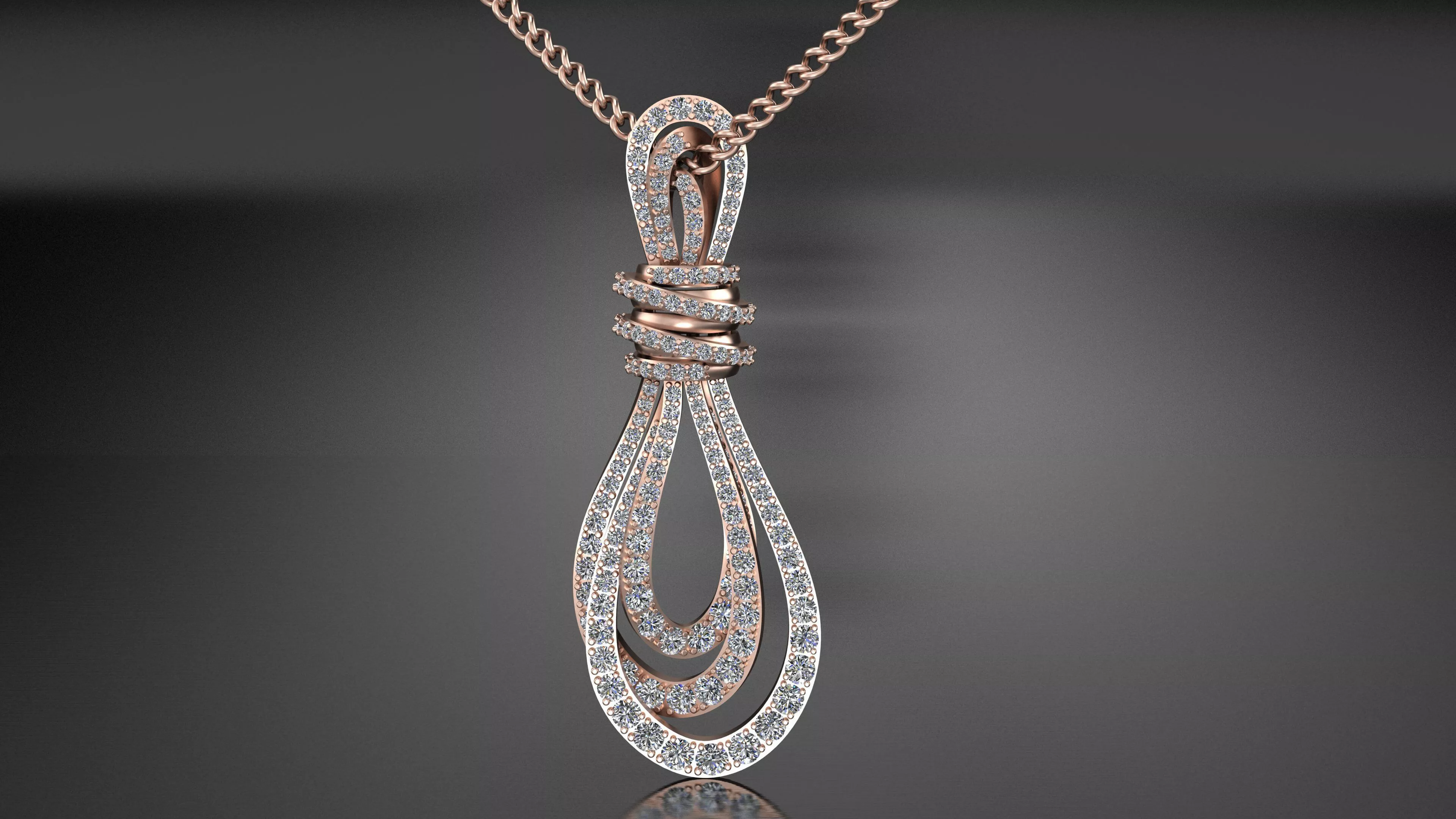 knot high jewelry pendant 3D print model