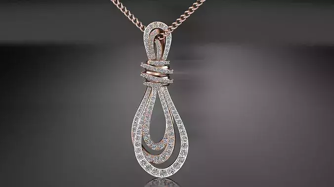 knot high jewelry pendant