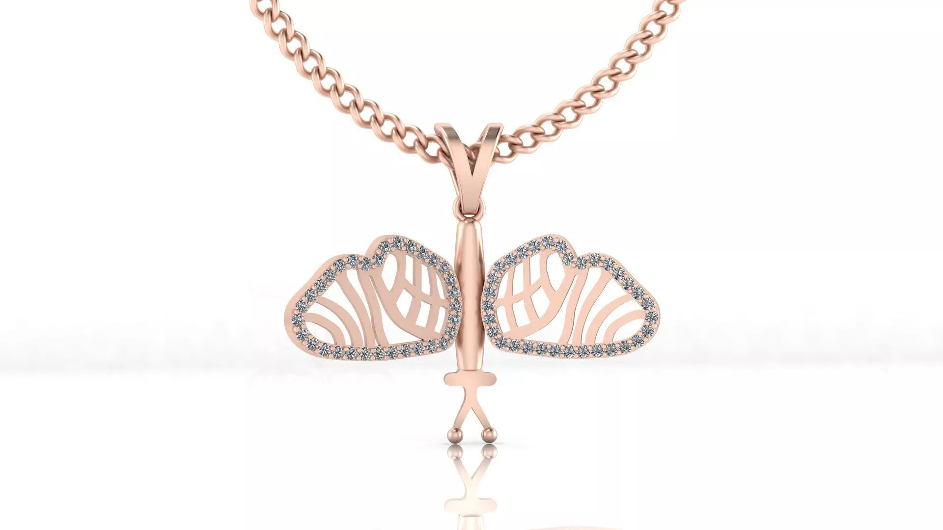 butterfly jewelry pendant 3D print model
