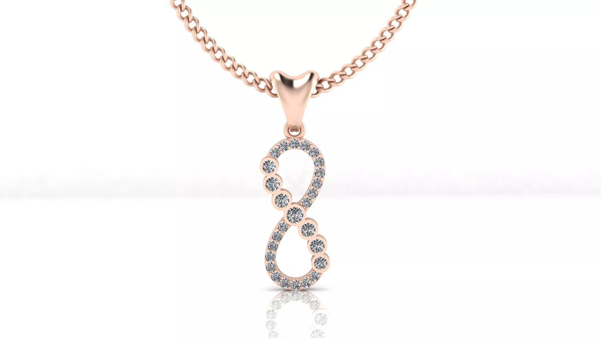 infinity high jewelry pendant 3D print model