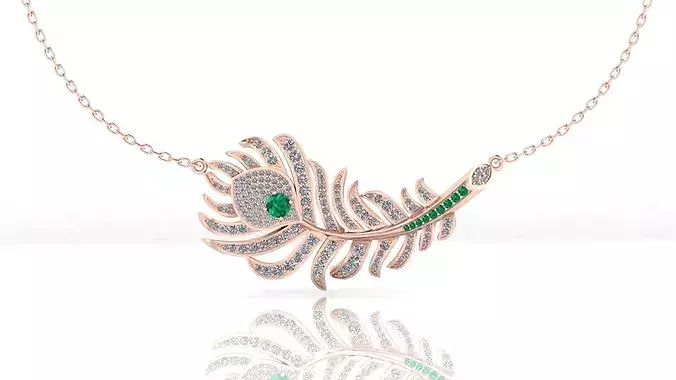plume de Paon high jewelry pendant