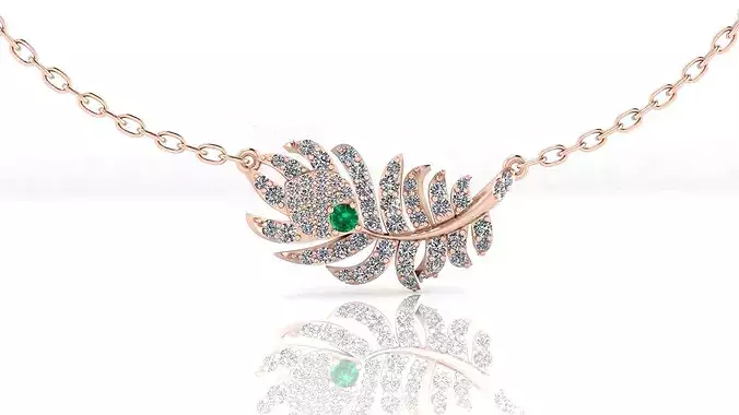 plume de Paon high jewelry pendant