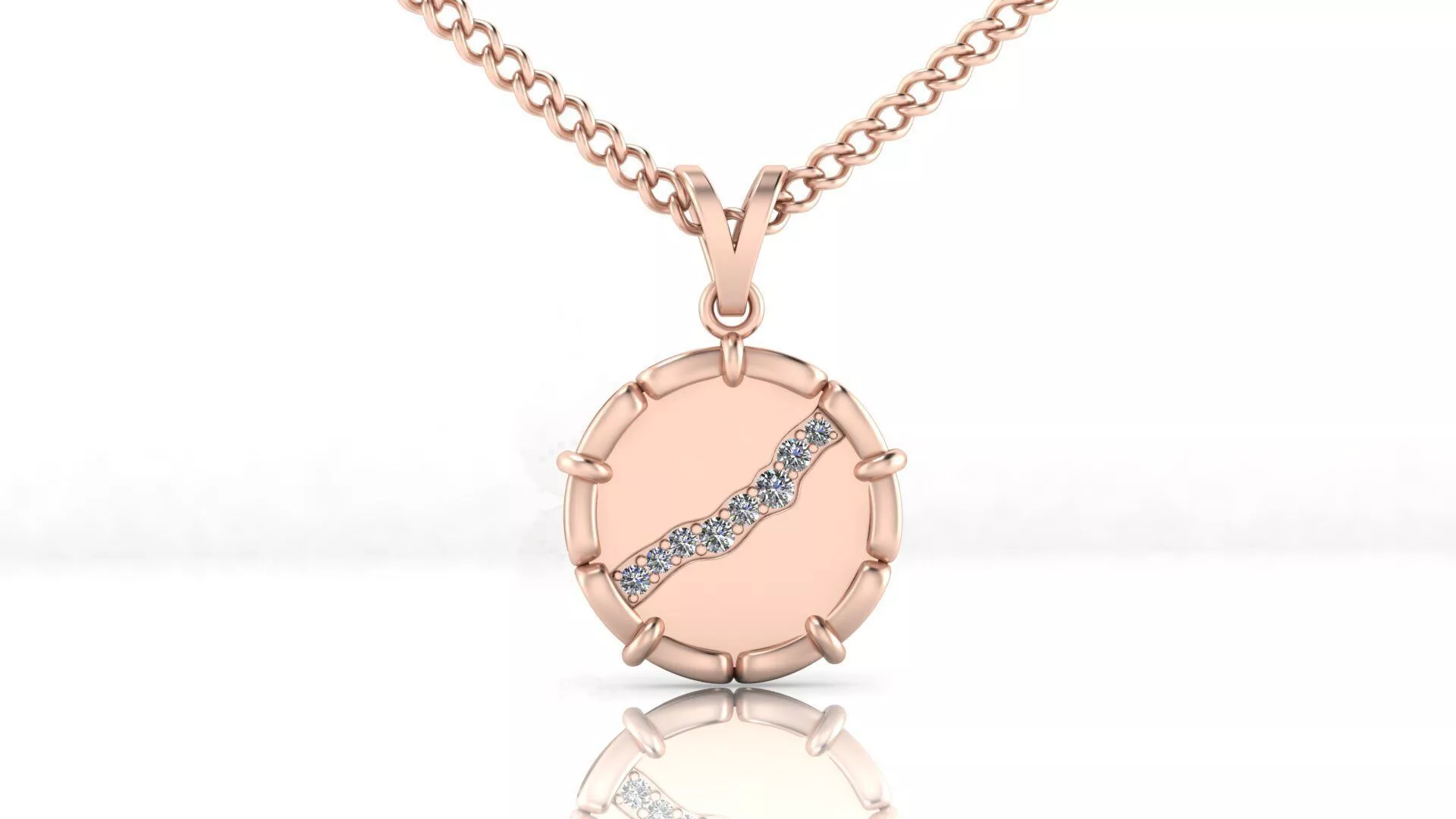 round diamond frame bow tie frame jewelry pendant 3D print model