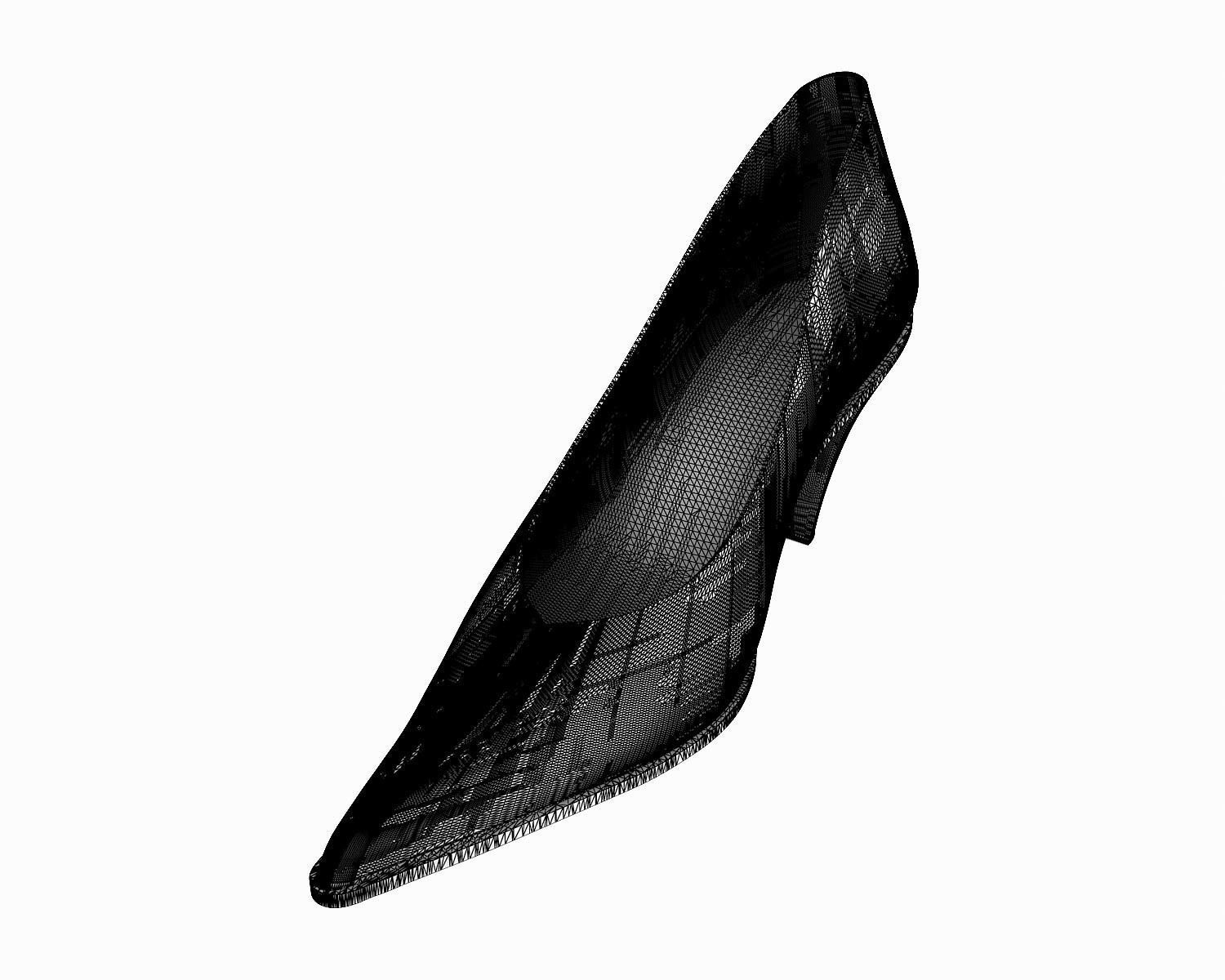 women stileto Low-poly 3D model_3