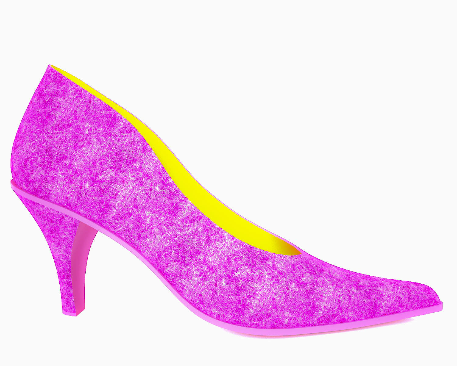 women stileto Low-poly 3D model_1