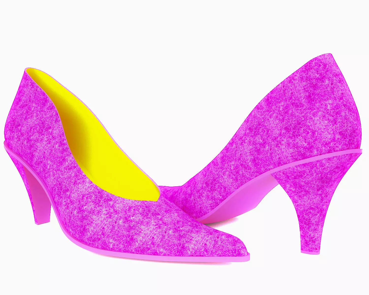 women stileto Low-poly 3D model_0