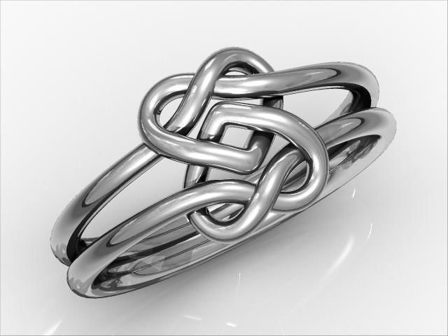 Heart Knot ring 3D print model