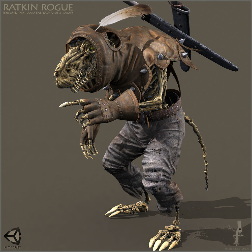 Ratkin Rogue Low-poly 3D model_5
