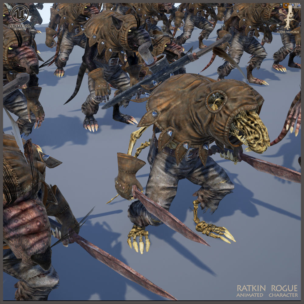 Ratkin Rogue Low-poly 3D model_15