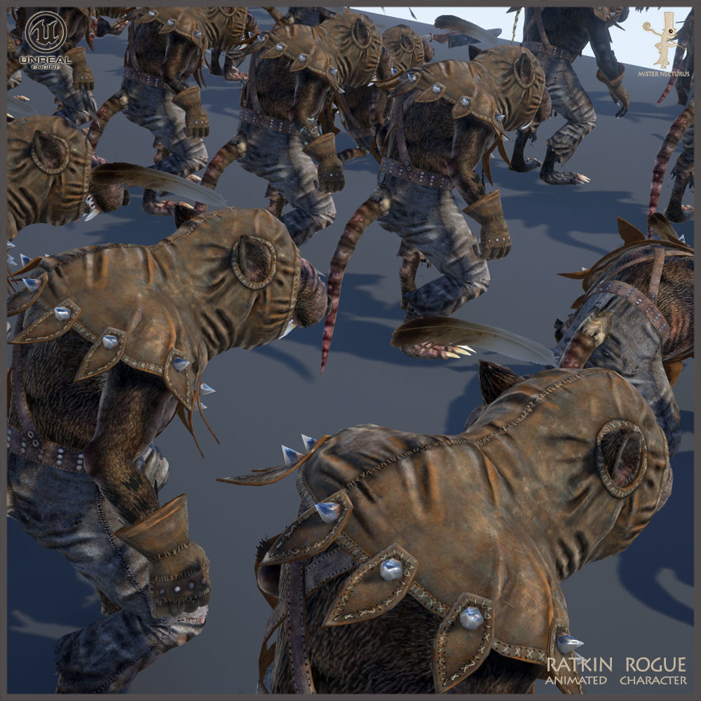 Ratkin Rogue Low-poly 3D model_16