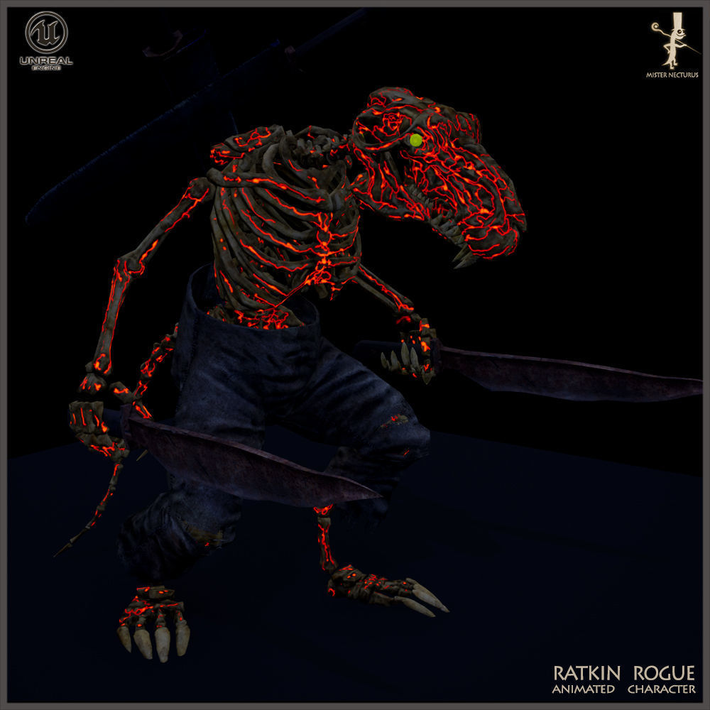 Ratkin Rogue Low-poly 3D model_19