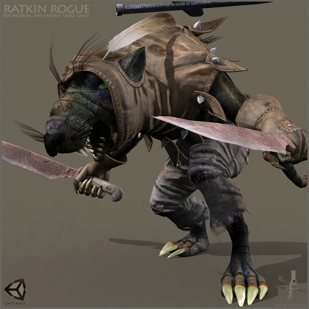 Ratkin Rogue Low-poly 3D model_4