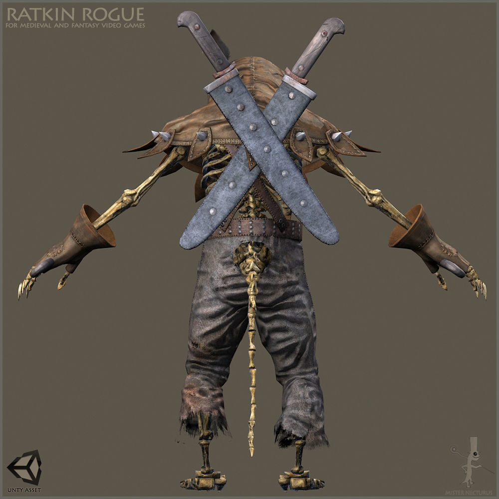 Ratkin Rogue Low-poly 3D model_8