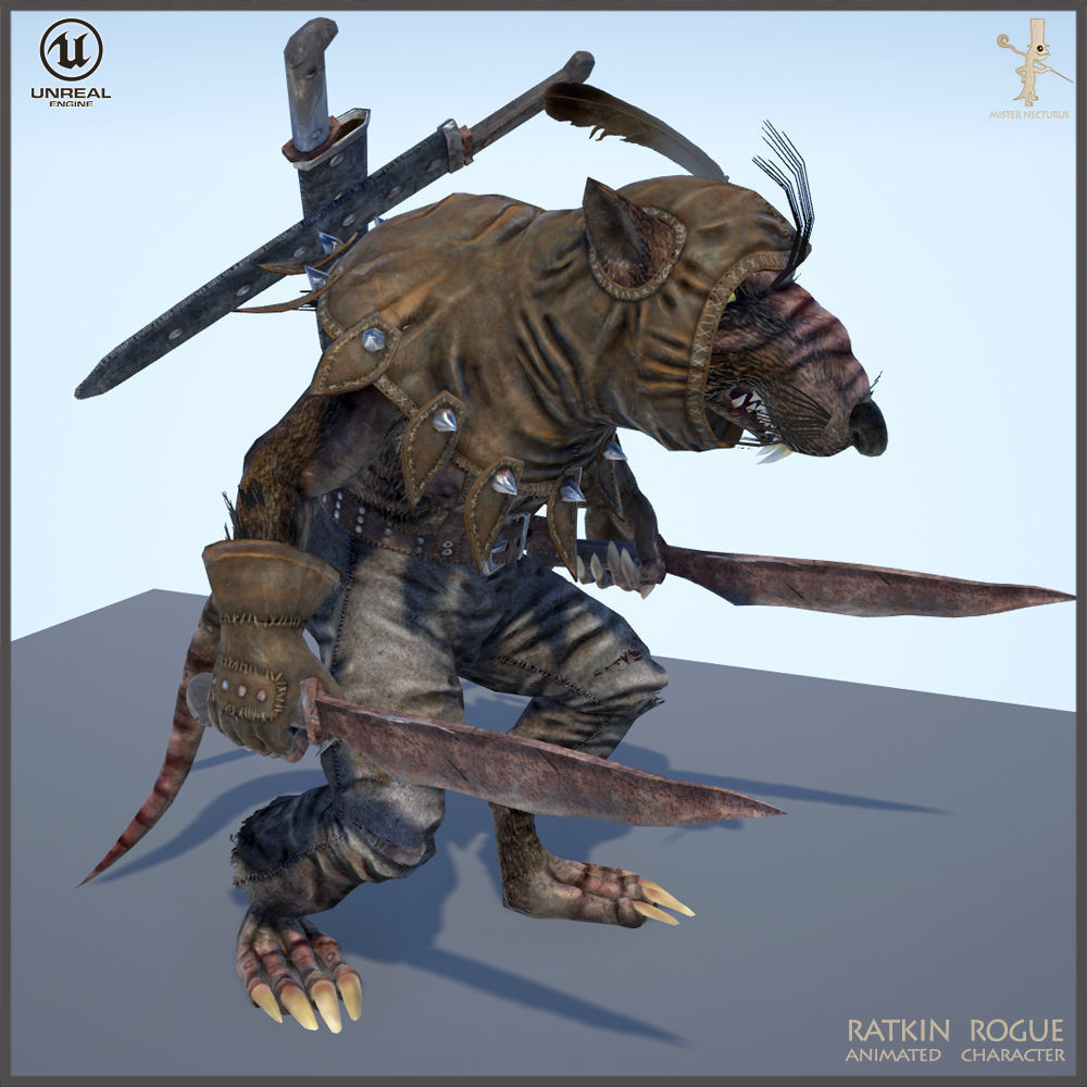 Ratkin Rogue Low-poly 3D model_14