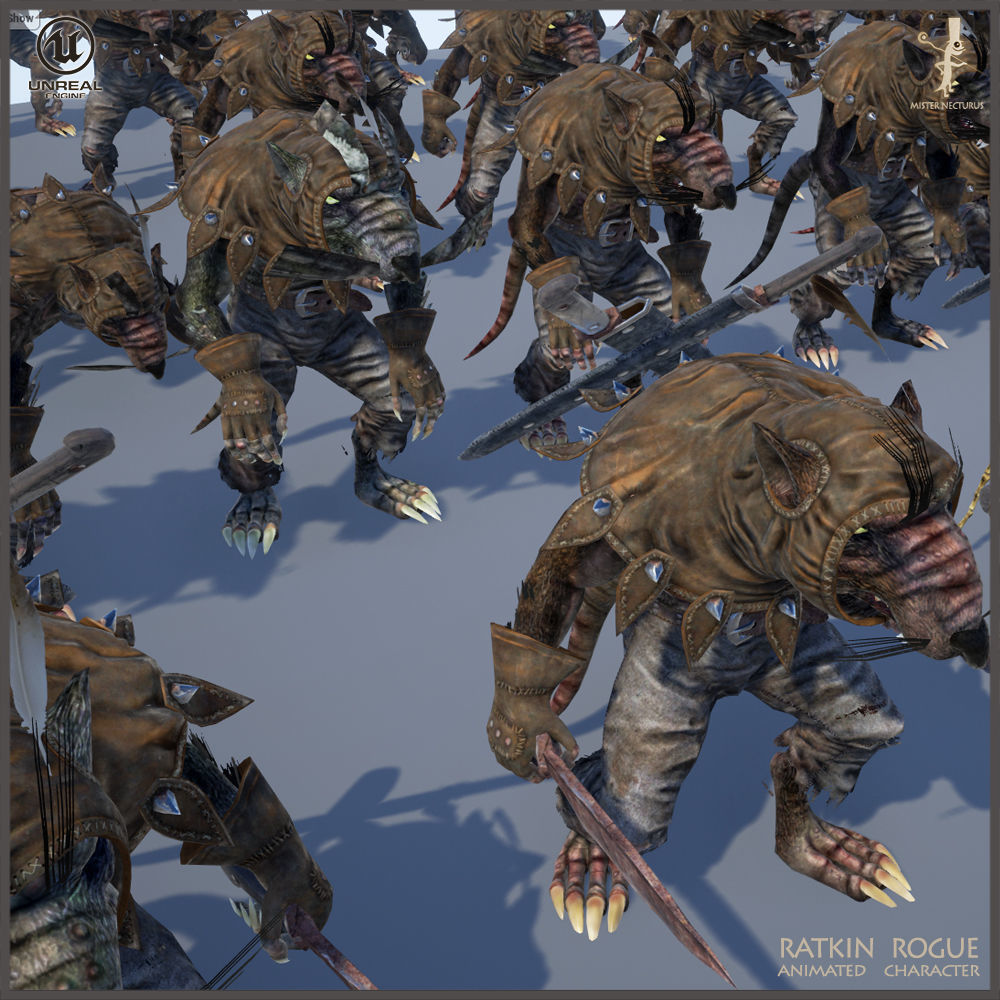 Ratkin Rogue Low-poly 3D model_17