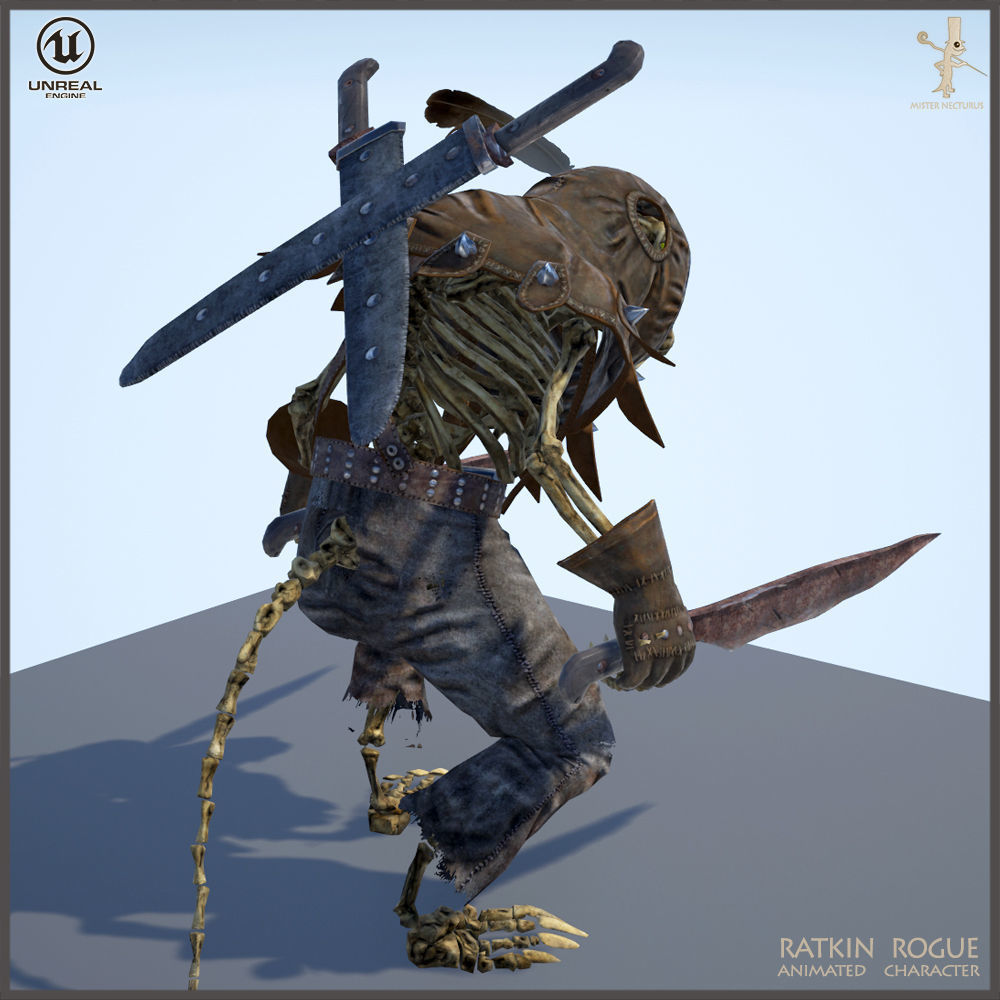 Ratkin Rogue Low-poly 3D model_12