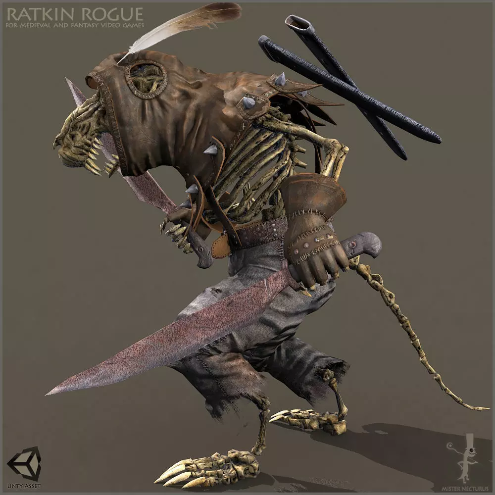 Ratkin Rogue Low-poly 3D model_0