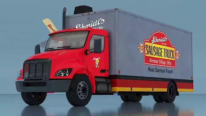 Schmidt Sausage Truck Food 3D model 5