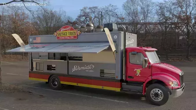 Schmidt Sausage Truck Food 3D model