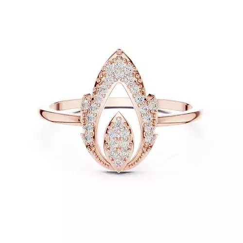 Minimalist Ultra Light Weight Diamond Ring 3dm stl renders