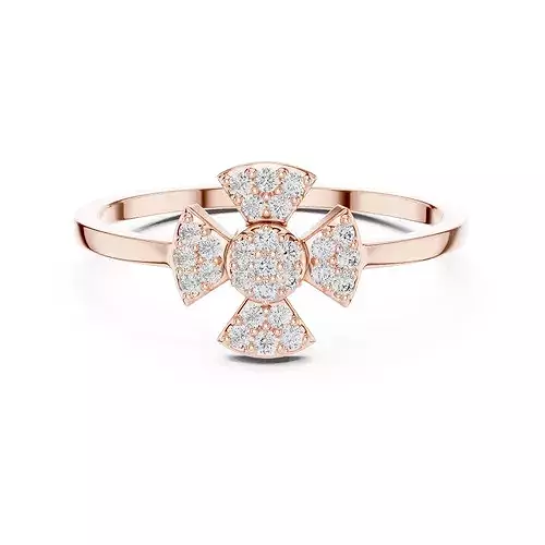 Minimalist Ultra Light Weight Diamond Ring 3dm stl renders