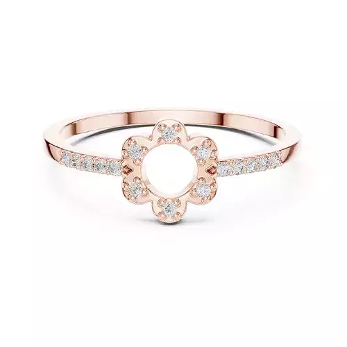 Minimalist Ultra Light Weight Diamond Ring 3dm stl renders