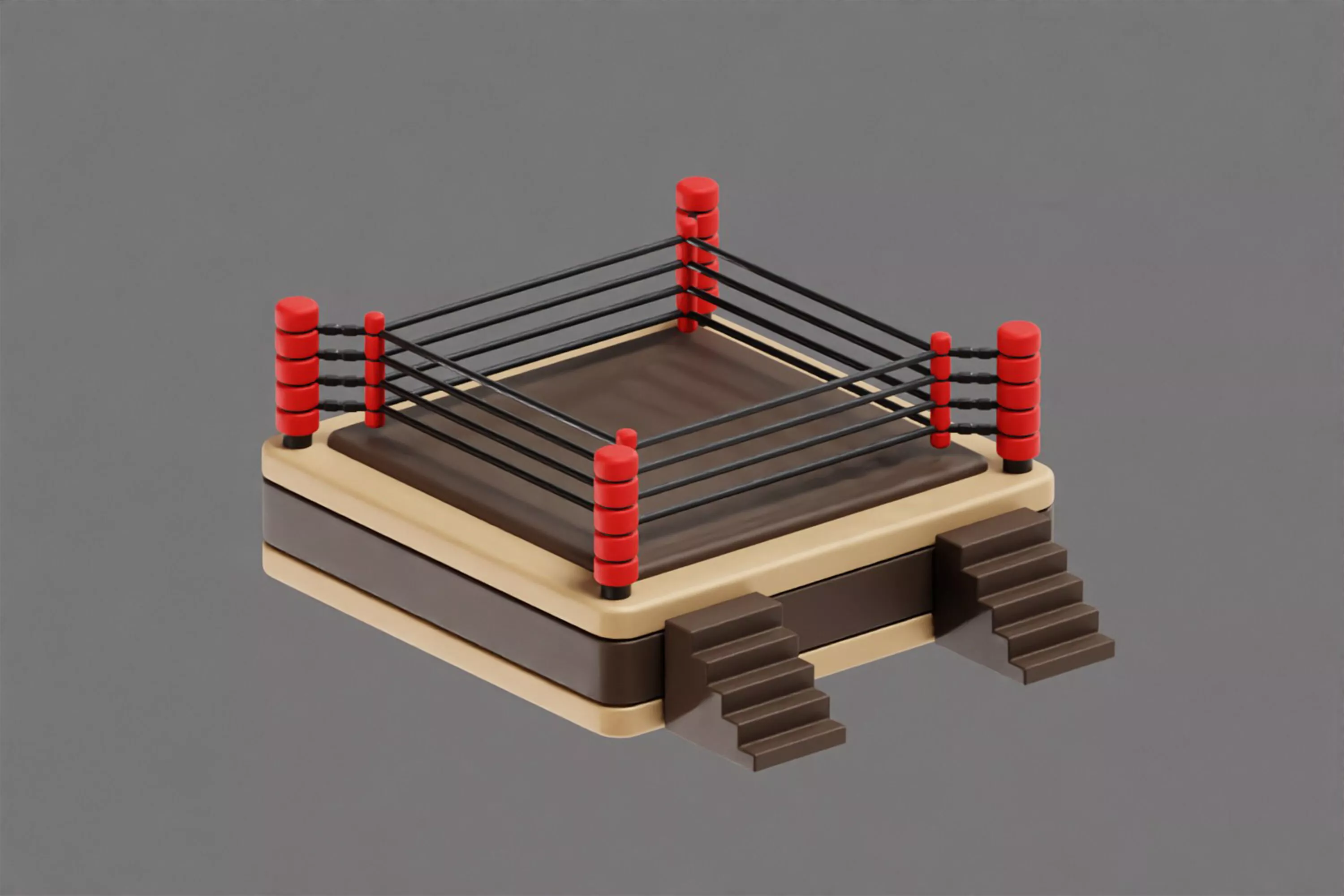 Boxing Ring Low-poly 3D model