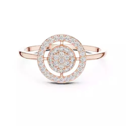 Minimalist Ultra Light Weight Diamond Ring 3dm stl renders