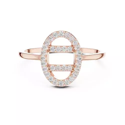 Minimalist Ultra Light Weight Diamond Ring 3dm stl renders