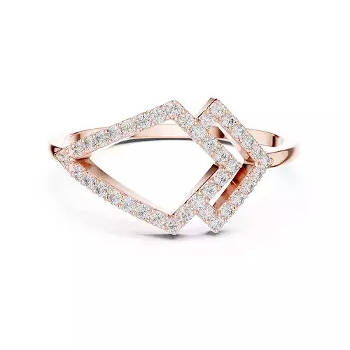 Minimalist Ultra Light Weight Diamond Ring 3dm stl renders