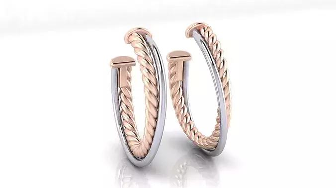 rope high gold earring