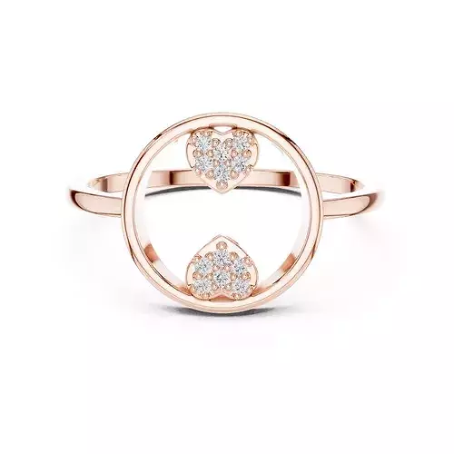 Minimalist Ultra Light Weight Diamond Ring 3dm stl renders