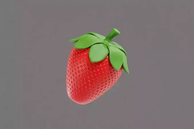 Strawberry Low-poly 3D model