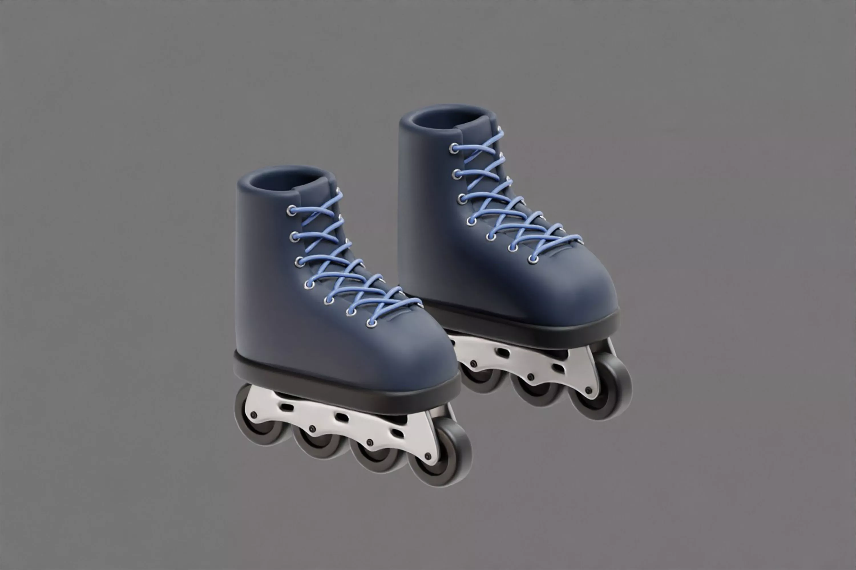 Roller skate shoes Low-poly 3D model