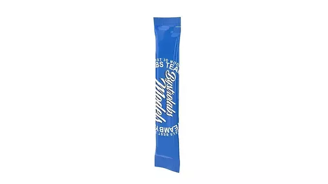 Cosmetic Sachet with Tear Notch Low-poly 3D model 3