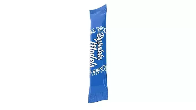 Cosmetic Sachet with Tear Notch Low-poly 3D model 7