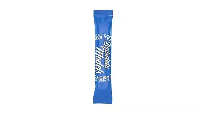 Cosmetic Sachet with Tear Notch Low-poly 3D model