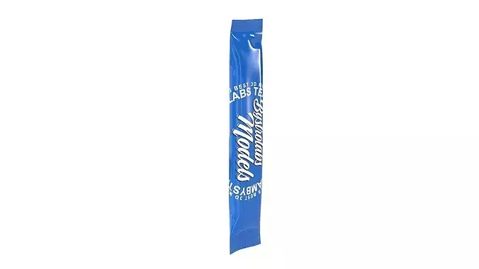 Cosmetic Sachet with Tear Notch Low-poly 3D model 6